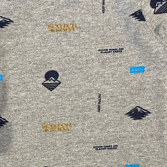 Scotch & Soda Boys Long Sleeve Printed T Shirt Gray NWT - Picture 4 of 9